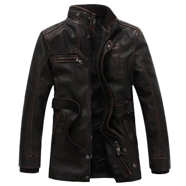Winter Stylish Leather Jacket - Image 2