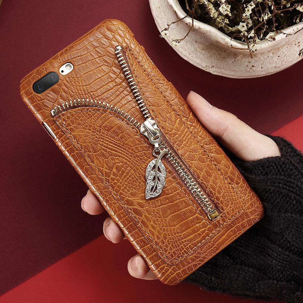 Retro Crocodile Grain Leather Case For Iphone Models - Image 1