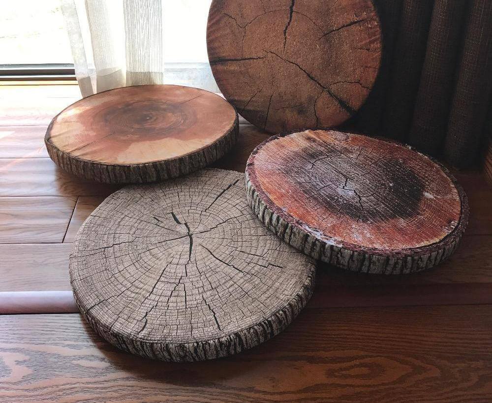 Autumn Creative 3D Pillow Wood Pillow - Image 1