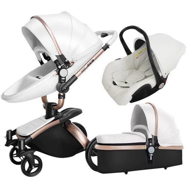 360 Degree Rotation Baby Stroller 3 in 1 with Car Seat - Image 3