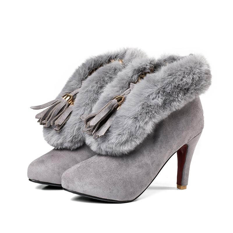 Ankle Heel Pointed Winter Boots - Image 2