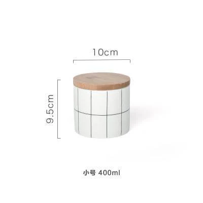 Ceramic Bamboo Cover Kitchen Food Container - Image 3