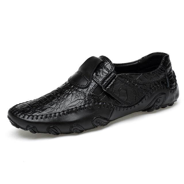 Leather Moccasins Men Driving Shoes - Image 3