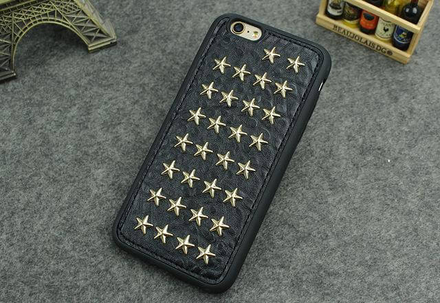 3D Cool Studs Rivet Punk Skull Design Silicone Case For iPhone Models - Image 3