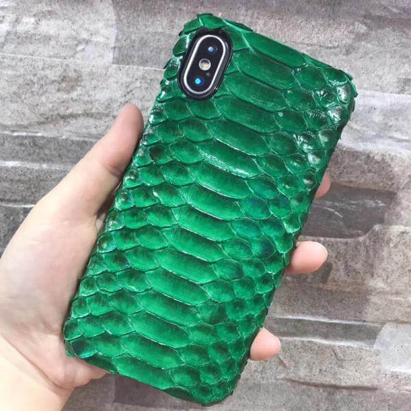 Luxury Genuine Python Skin Leather Case For iPhone X - Image 2
