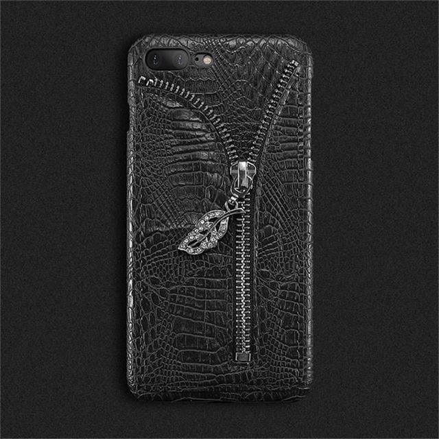Retro Crocodile Grain Leather Case For Iphone Models - Image 3