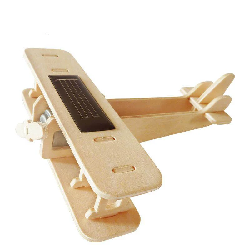 Solar Energy 3D Wooden Puzzle Handmade Plane - Image 1
