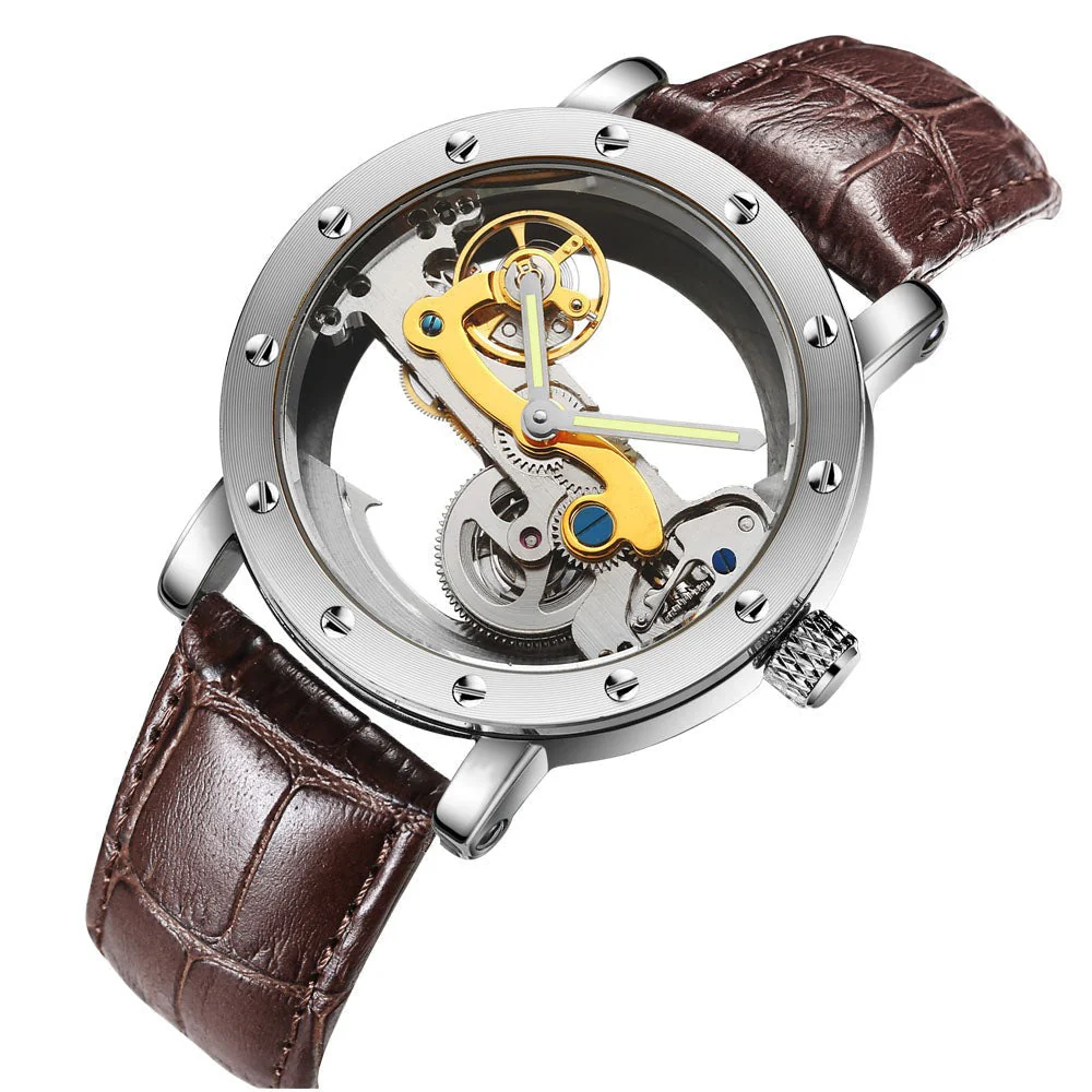 Business Hollow Transparent Mechanical Men Watch - Image 3
