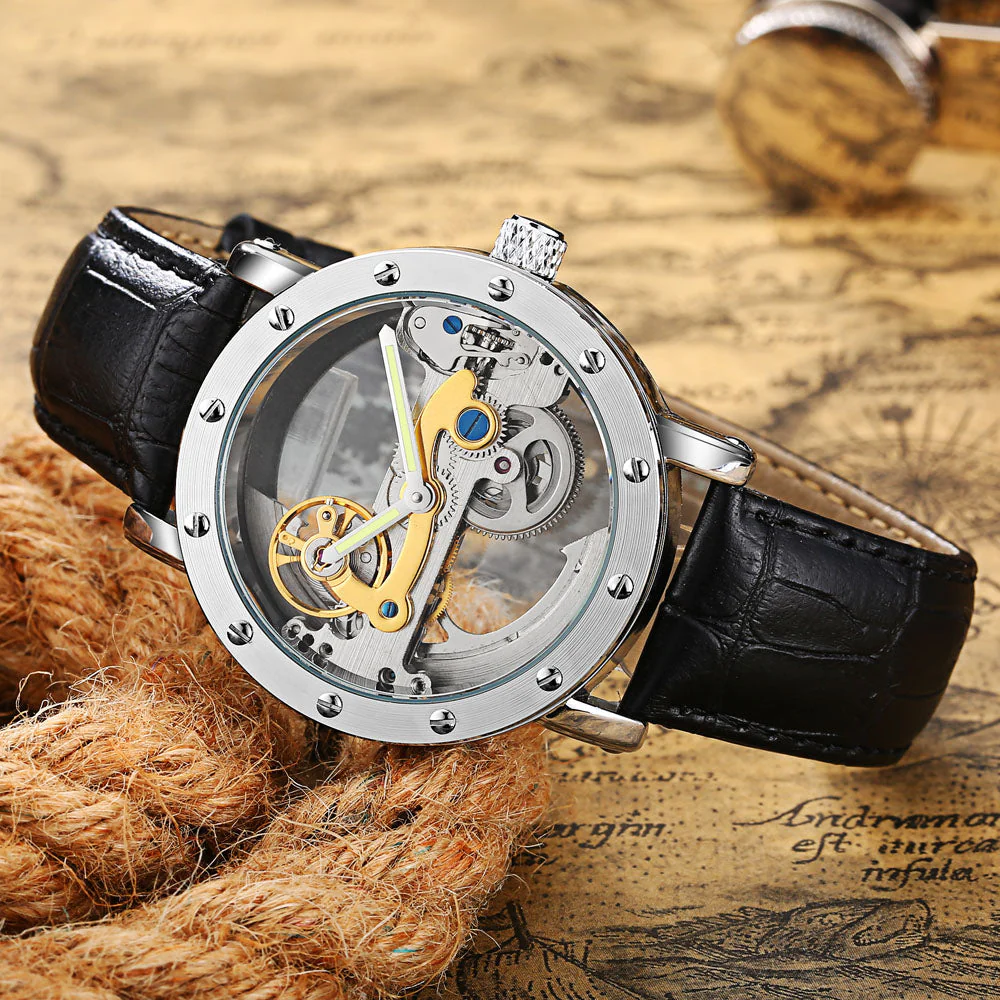 Business Hollow Transparent Mechanical Men Watch - Image 2