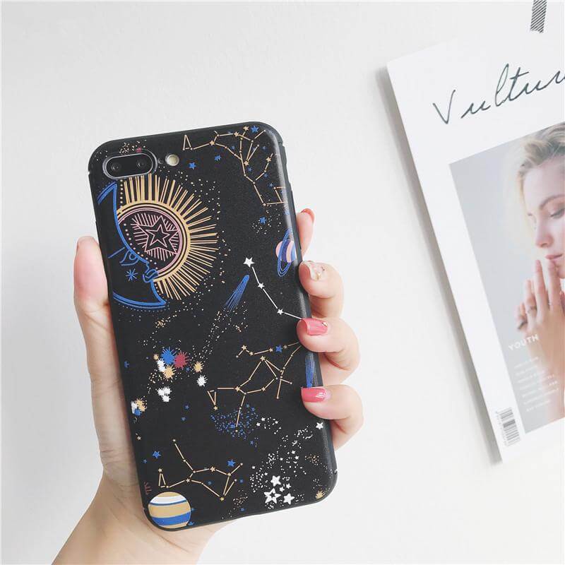 Space planet 3D Relief Silicone Case for Iphone Models - Image 1