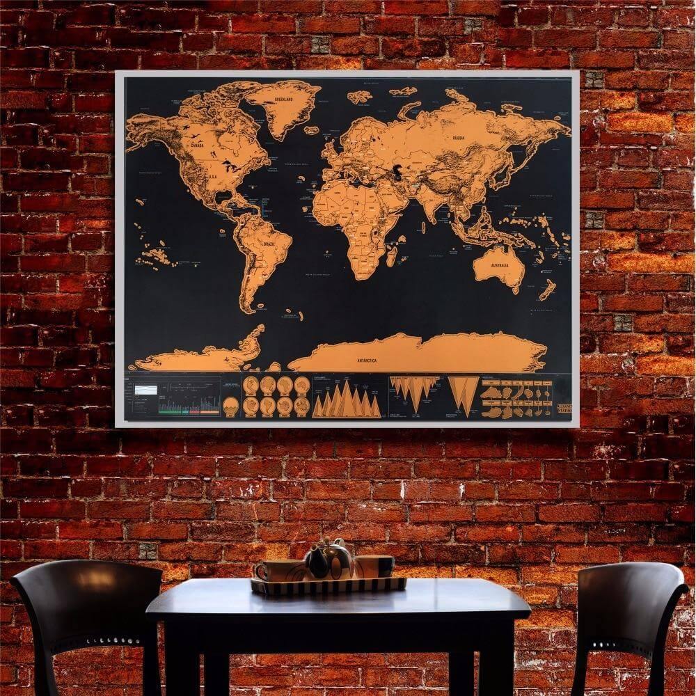 Deluxe Personalized Scratch World Map - Image 3