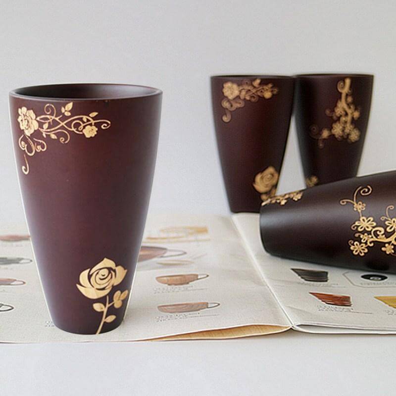 Natural Wooden Japanese Cup - Image 2