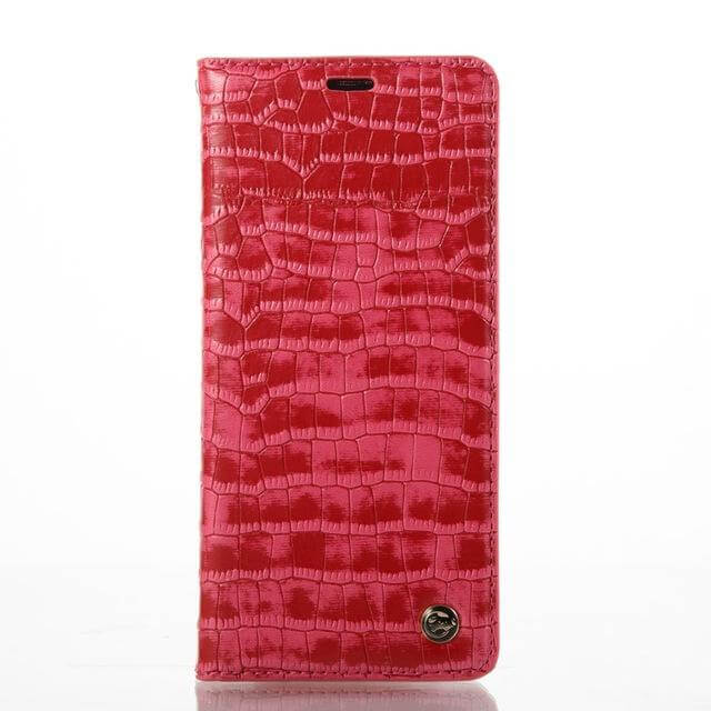 Luxury Flip Leather Crocodile Pattern Cases For iphone X and Other Models - Image 2