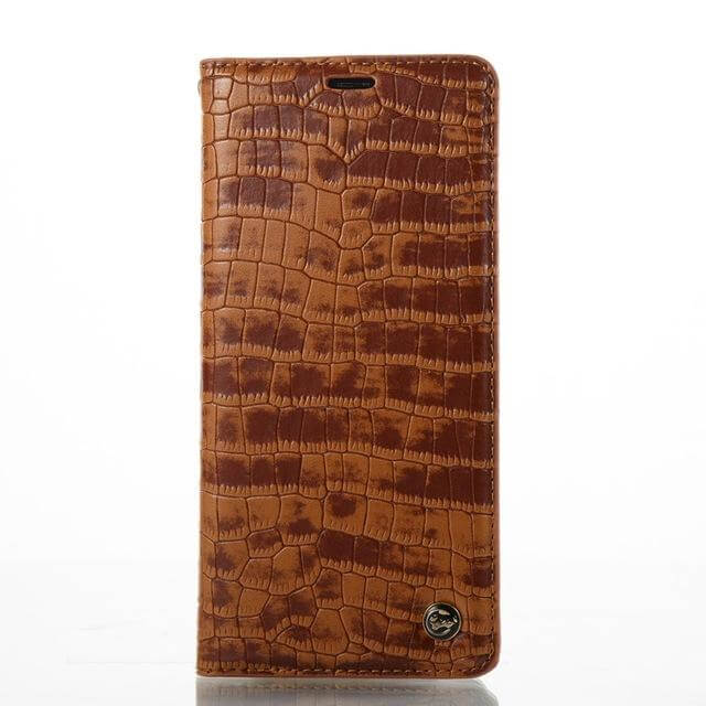 Luxury Flip Leather Crocodile Pattern Cases For iphone X and Other Models - Image 3