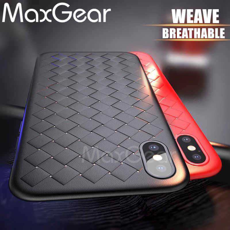 Luxury Grid Weaving Case For iPhone X - Image 1