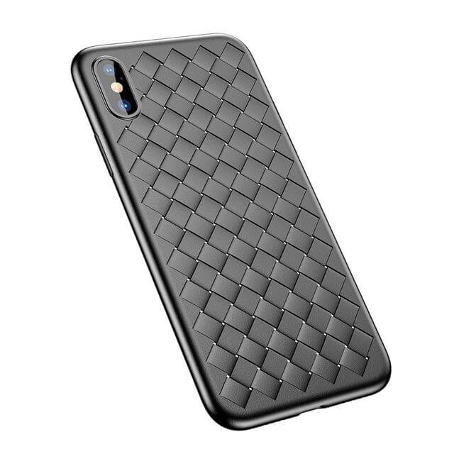 Luxury Grid Weaving Case For iPhone X - Image 3