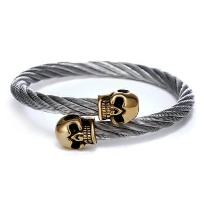 Silver Cable Cuff Bracelets - Image 2