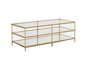 Nordic modern Glass Gold Silver Coffee Table - Image 2