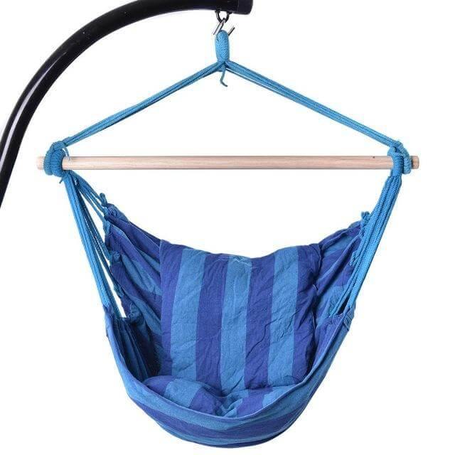 Garden Hammock Patio Porch Hanging Cotton Rope Swing Chair - Image 2