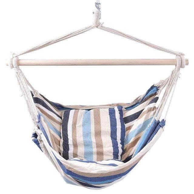 Garden Hammock Patio Porch Hanging Cotton Rope Swing Chair - Image 3