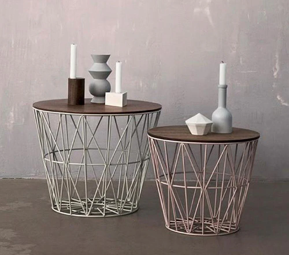 Nordic Art Collection Basket  Chair Table - Image 1