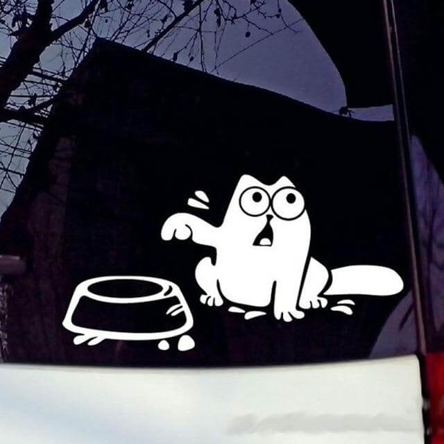 Hungry Cat Bowl Car Gas Fuel Tank Cap Cover - Image 3