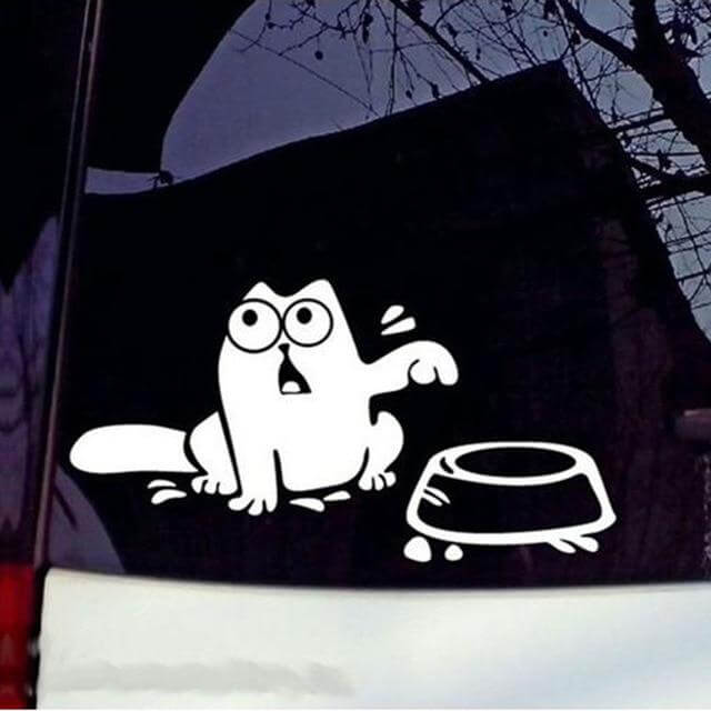Hungry Cat Bowl Car Gas Fuel Tank Cap Cover - Image 2