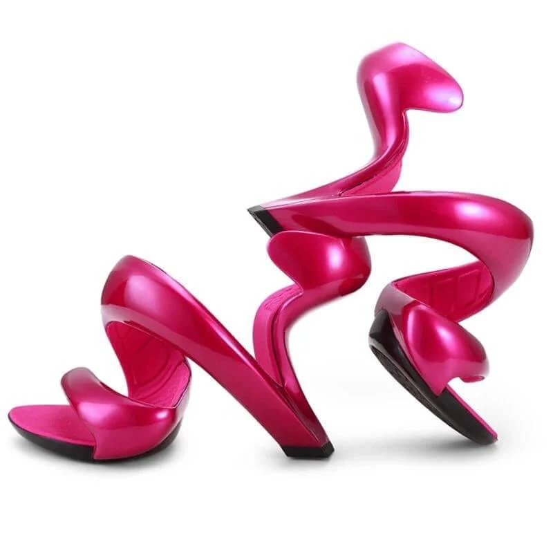Snake Style Platform High Heels - Image 2