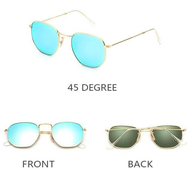 Vintage Glass Lens Reflective Sunglasses - Image 2
