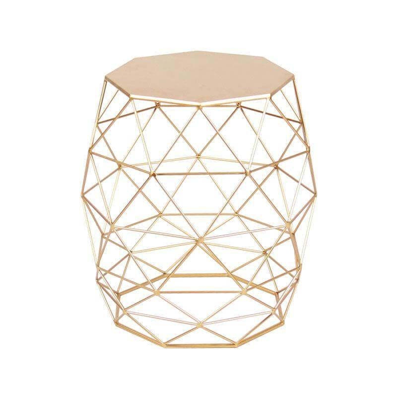 Metal Gold Color End and Side Table - Image 2