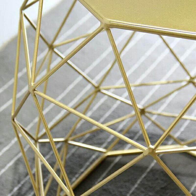 Metal Gold Color End and Side Table - Image 3