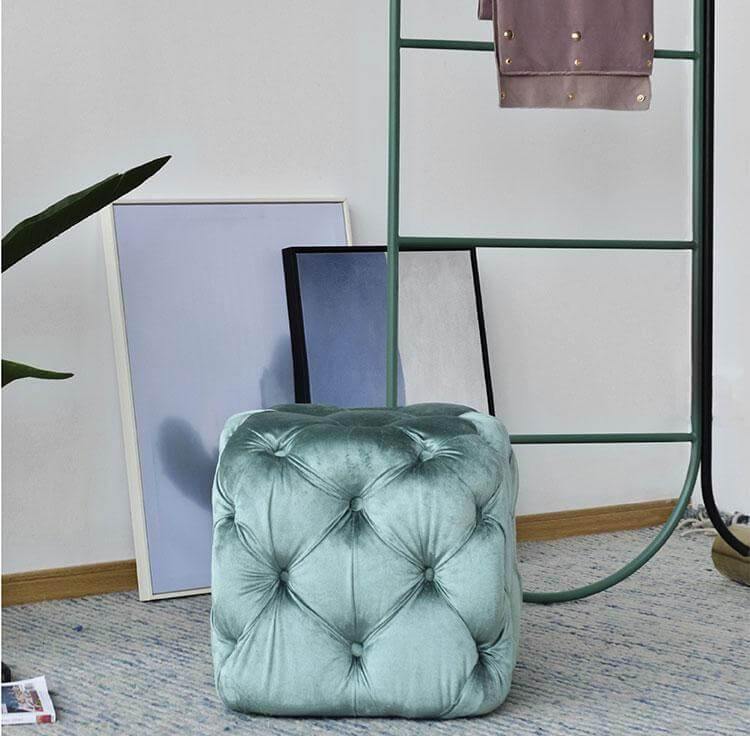 Modern Velvet Ottoman footstool - Image 2