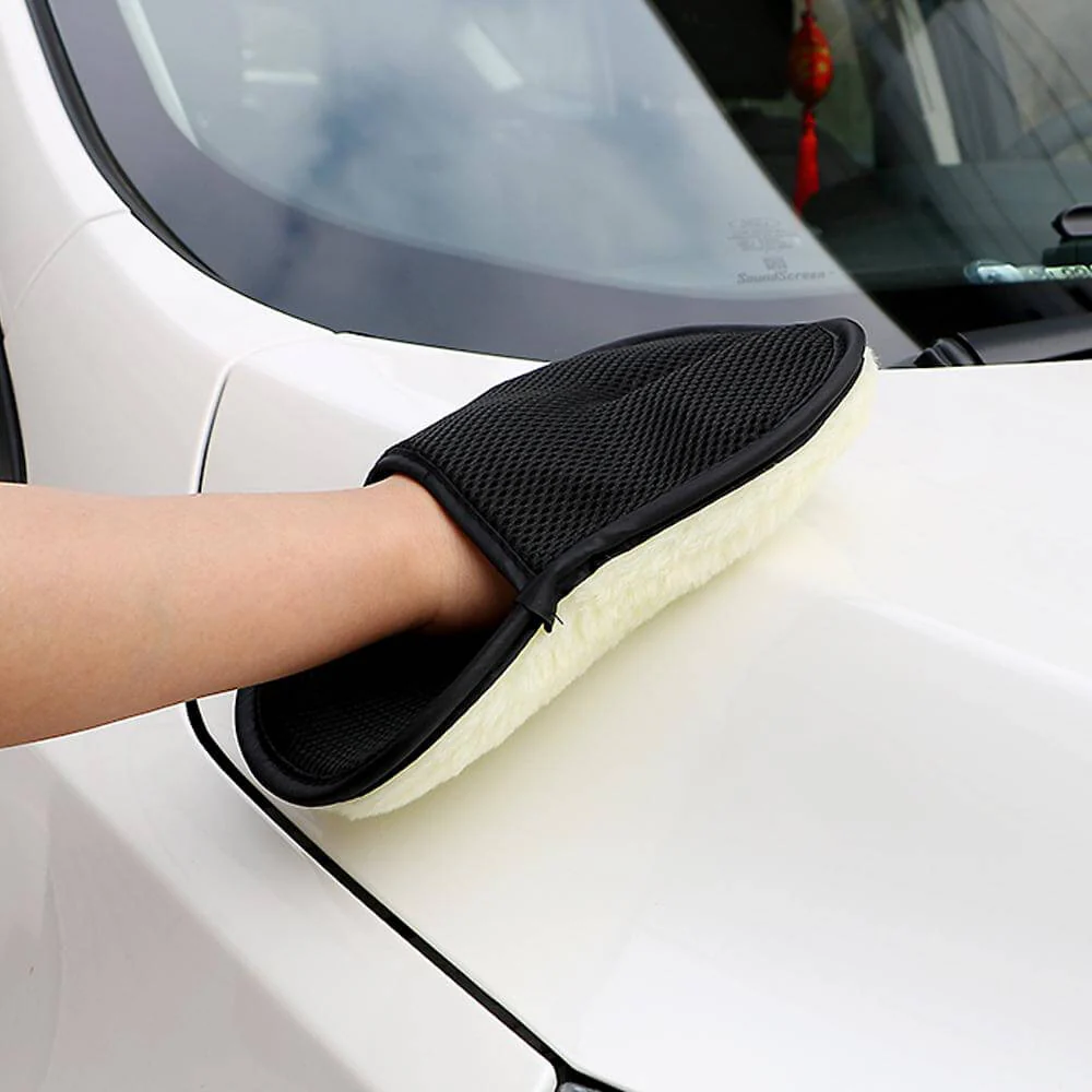 Soft Wool Car  Microfiber Cleaning Gloves - Image 1