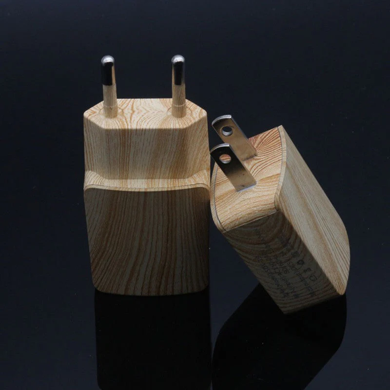 Wooden Single Fast USB Mobile Phone Charger