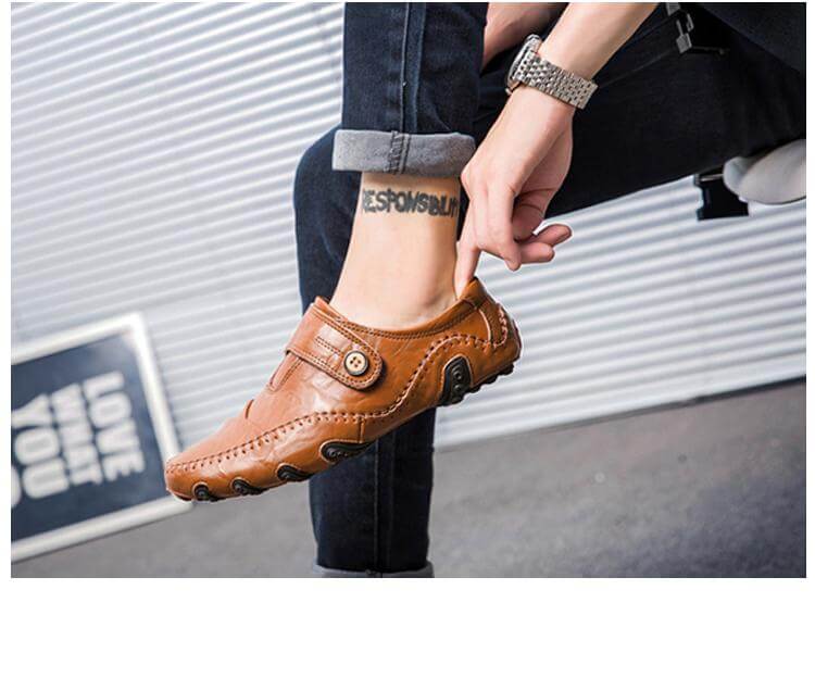 British Style Leather Men's Casual Shoes - Image 2