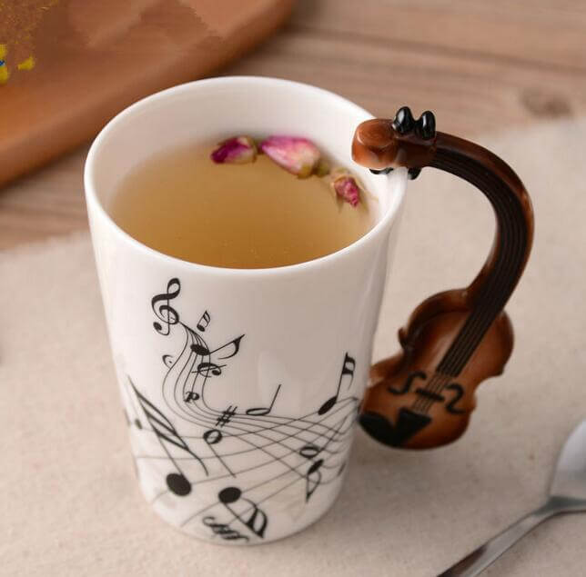 Guitar Style Ceramic Mug - Image 1