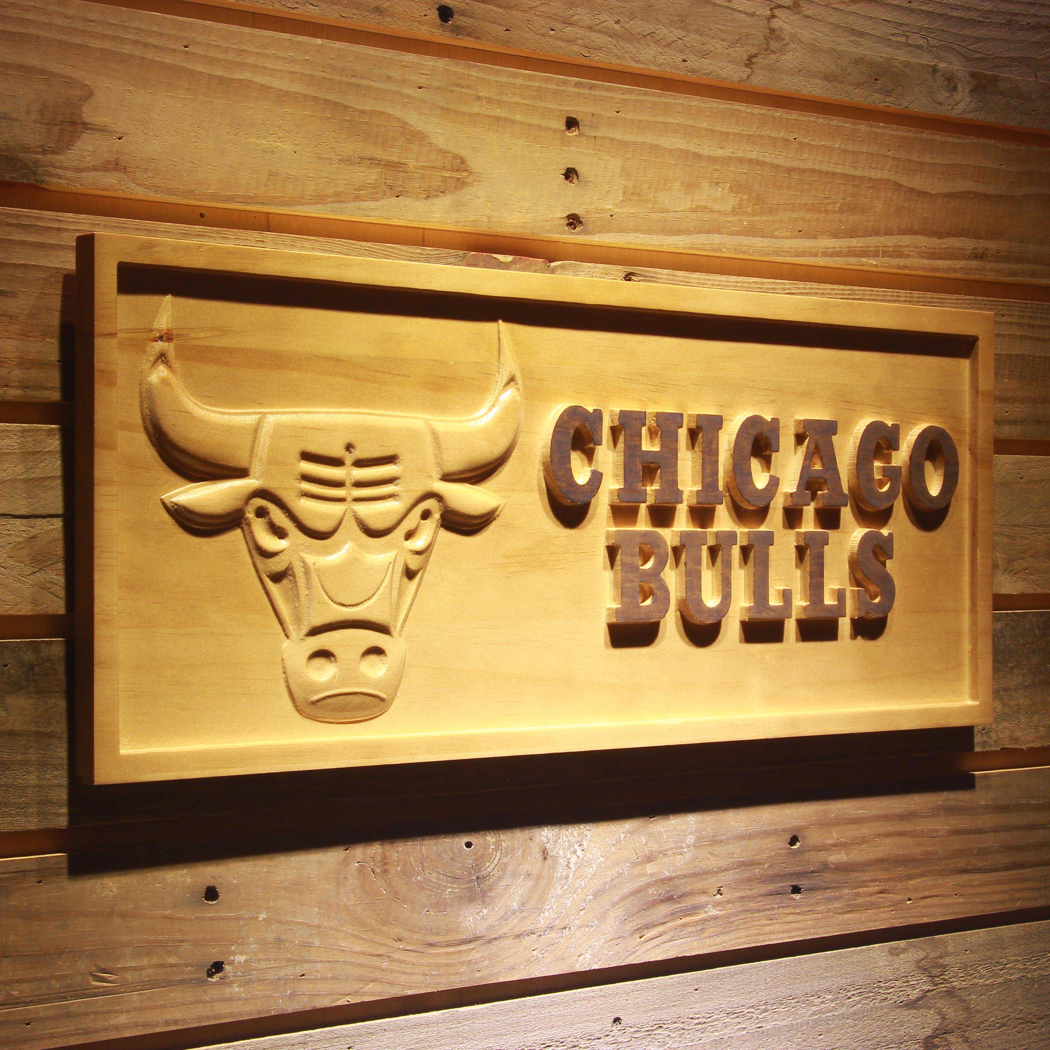 Chicago Bulls 3D Wooden Sign - Image 3