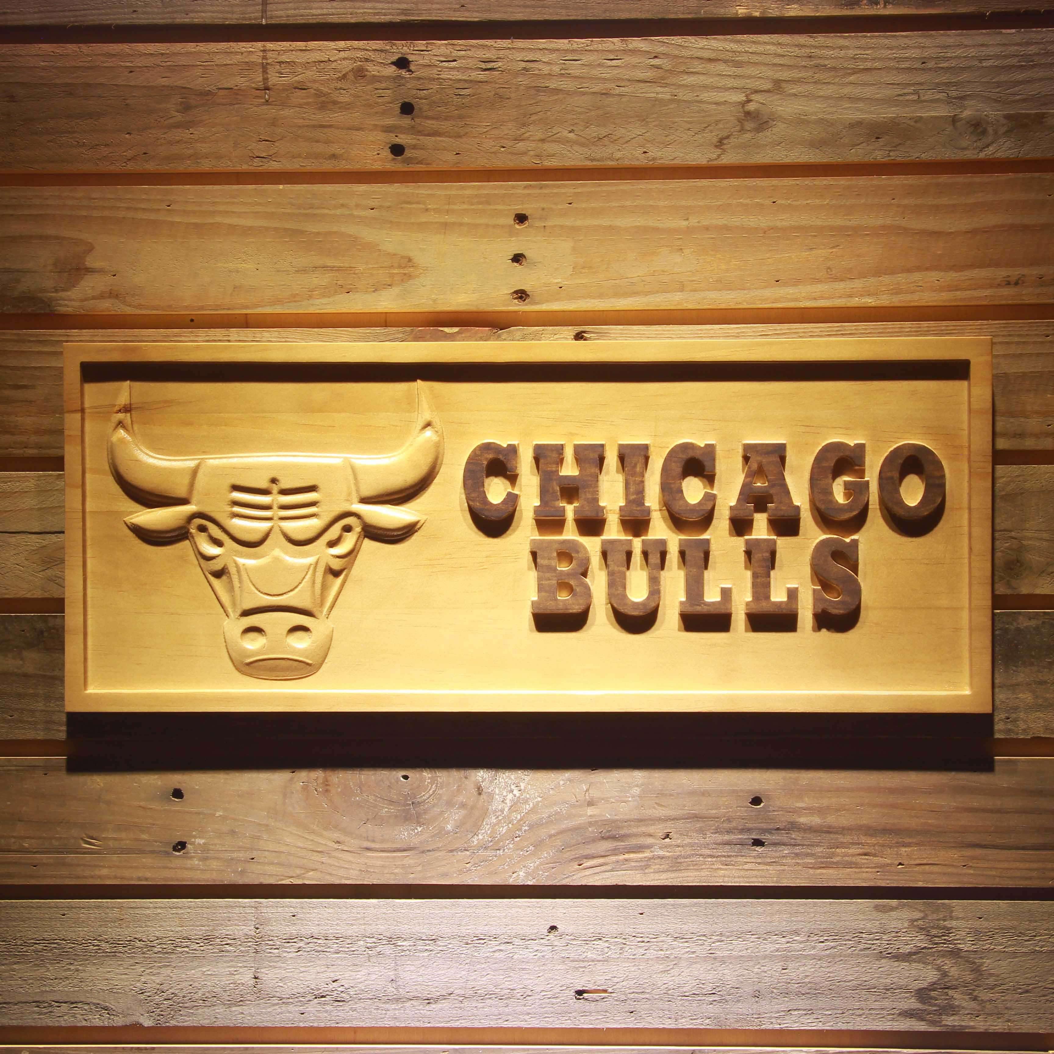 Chicago Bulls 3D Wooden Sign - Image 2