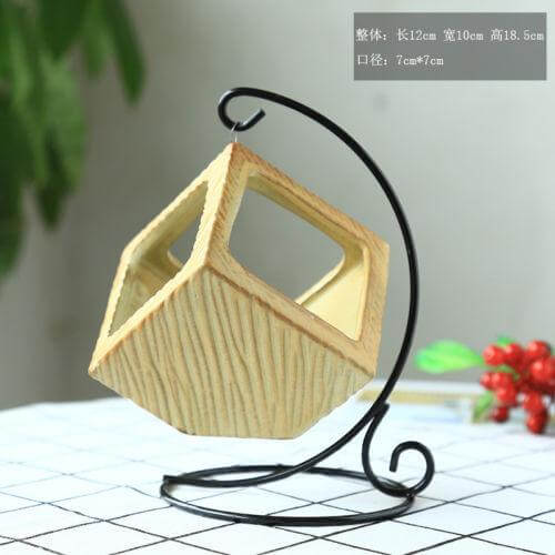 Flower Hanging Triangle Vase Container Pot - Image 2
