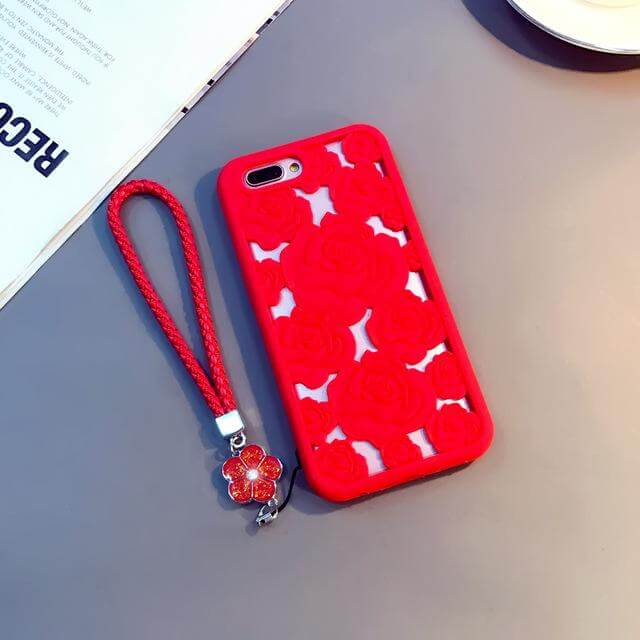 Luxury Hollow Out Rose Soft Silicone Iphone Case - Image 1