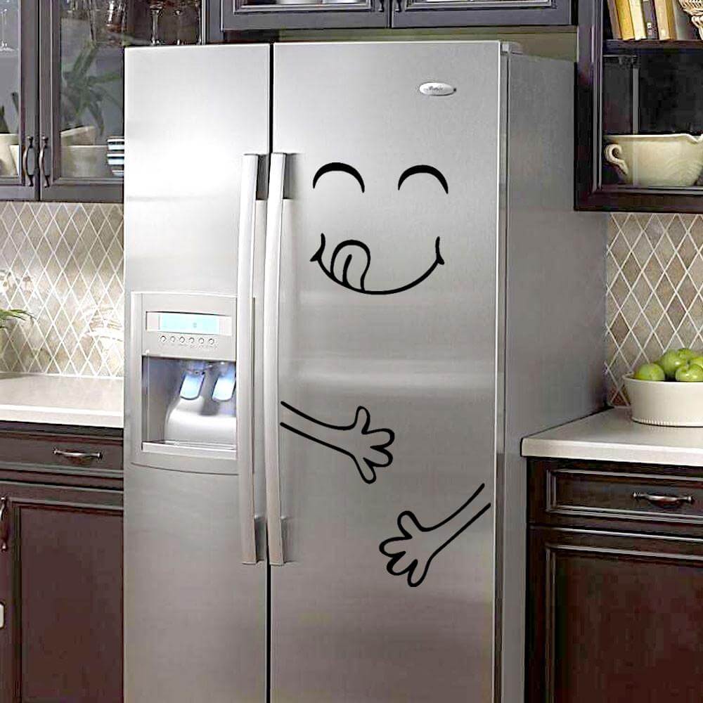 Cute Happy Fridge Decal - Image 1