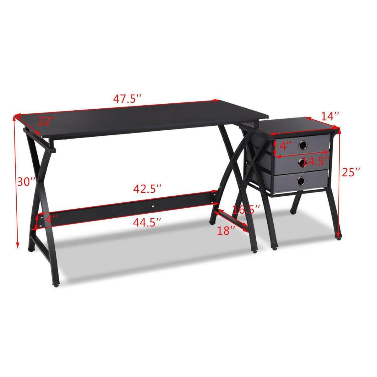 Modern Home Office Desk Workstation - Image 3