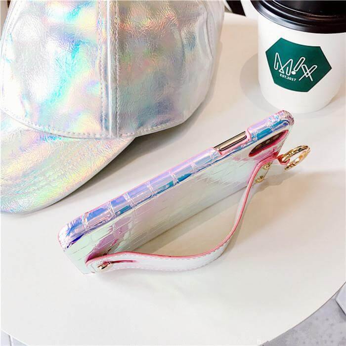Stylish Colorful Wrist Grip Case for Iphone Models - Image 2