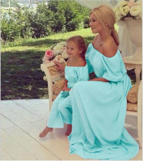 Mommy and me Long Elegant Dress - Image 3