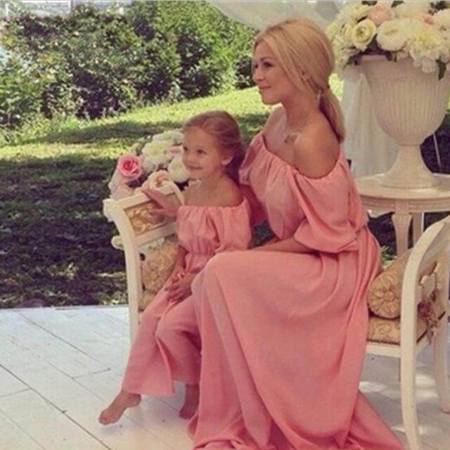Mommy and me Long Elegant Dress - Image 2