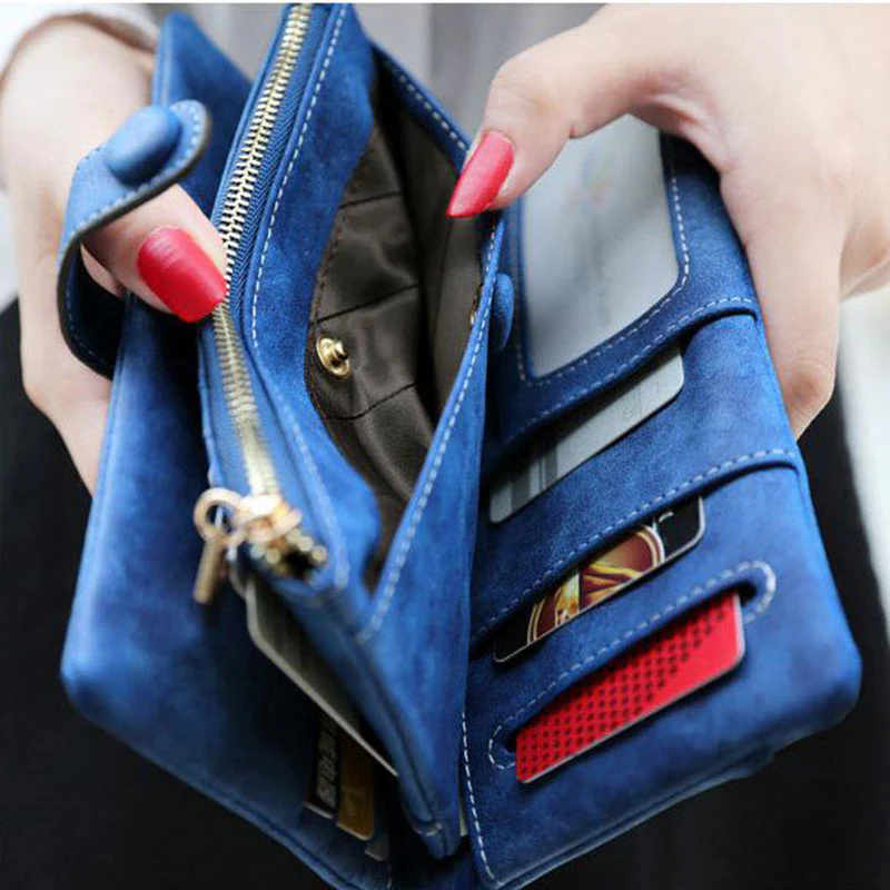 Retro Matte Leather Women Purses - Image 2