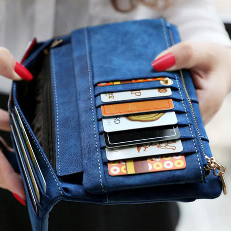 Retro Matte Leather Women Purses - Image 3