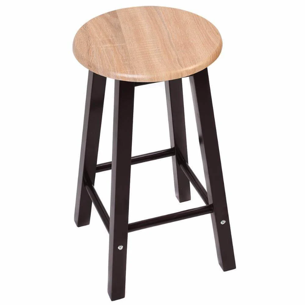 Wood Kitchen Island Table with 2 Stools - Image 3