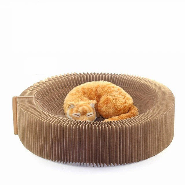 Cat Scratcher Board Accordion Bed - Image 3