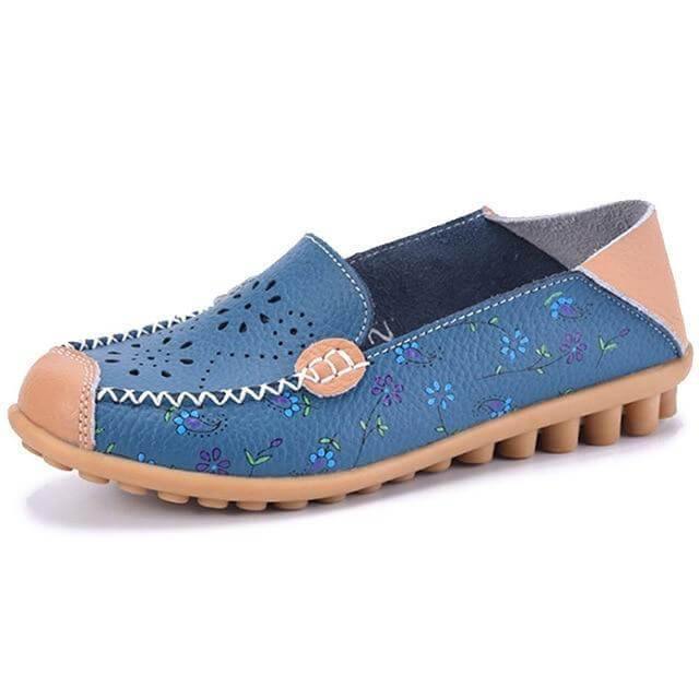 Leather Flat Loafers Ballet Shoes - Image 3
